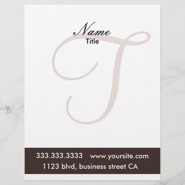 monogram letterheads customised letterhead (Front)