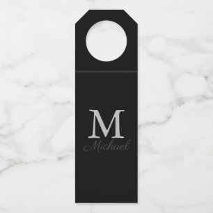 Monogram light fog bottle tag