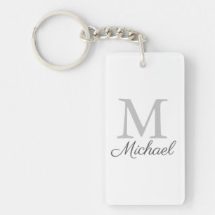 Monogram light fog key ring