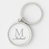 Monogram light fog keychain