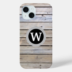 Monogram Light Wood Planks iPhone 15 Case