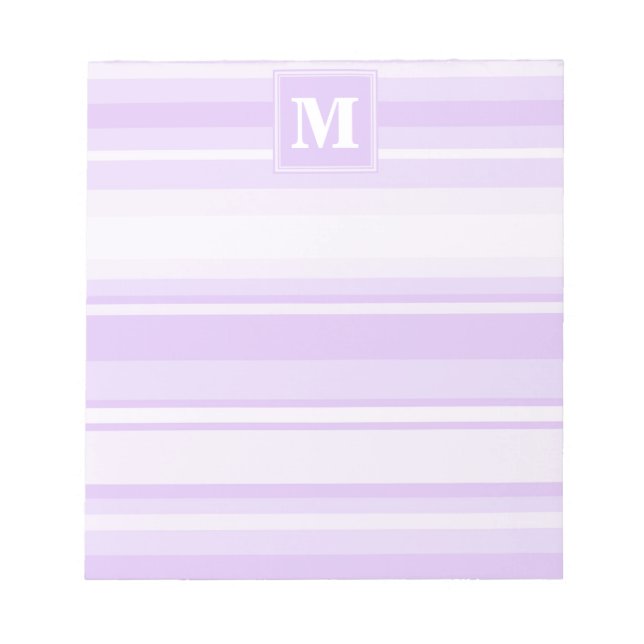 Monogram lilac stripes notepad (Front)