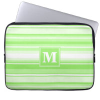Monogram lime green stripes