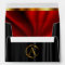 Monogram - Lined Red Satin & Black Satin