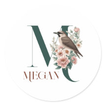 Monogram Little Bird Custom Personalised Initials