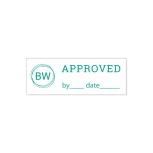 Monogram Logo APPROVED Personalised Bookkeeping Self-inking Stamp