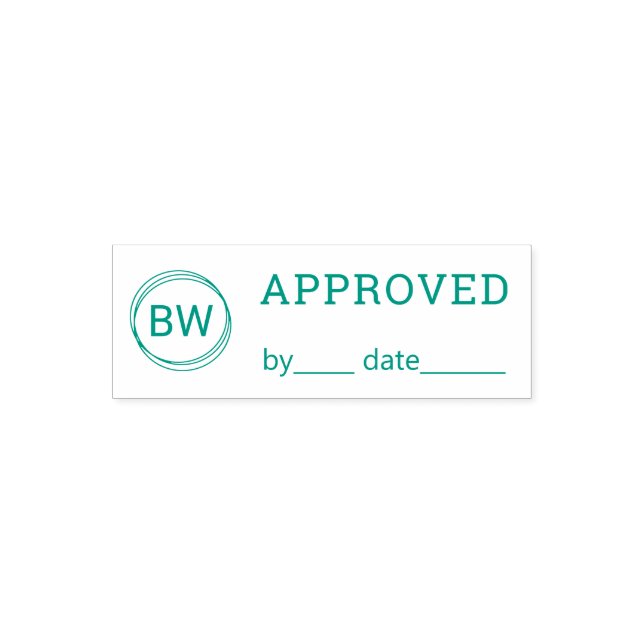 Monogram Logo APPROVED Personalised Bookkeeping Self-inking Stamp (Design)