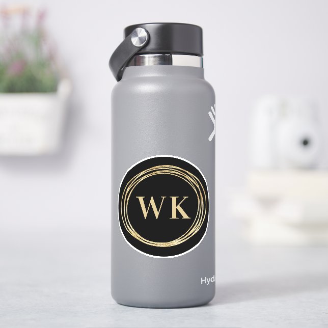 Monogram Logo Black Gold Business (HydroFlask)