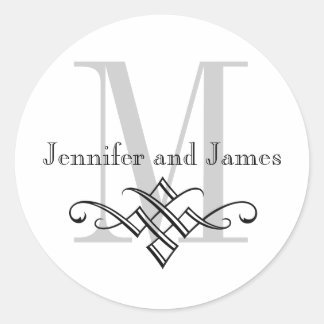 Monogram Logo Wedding Stickers