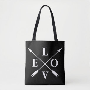 monogram love valentines day gifts tote bag