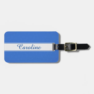 Monogram Luggage Tag - Name Tag, Cool Blue
