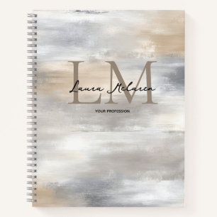 Monogram Lux Aesthetic Metallic Notebook