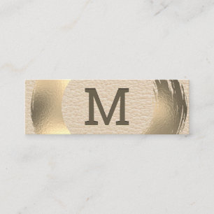 Monogram Luxury   Gold Brushed Mini Business Card