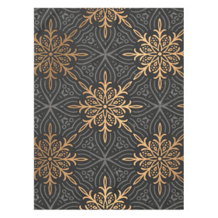 Monogram Luxury gold mandala Pattern Tablecloth