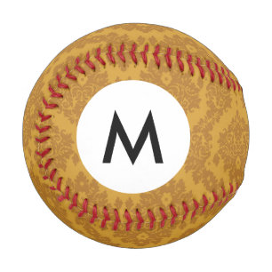 Monogram Luxury Golden Damask Baseball