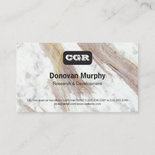 Monogram   Luxury Marble Business Card