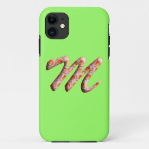 Monogram M in Roses Pattern Iphone 5 Case