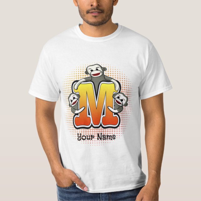 Monogram M Sock Monkey  T-Shirt (Front)