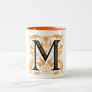 Monogram M Two-Tone Coffee Mug
