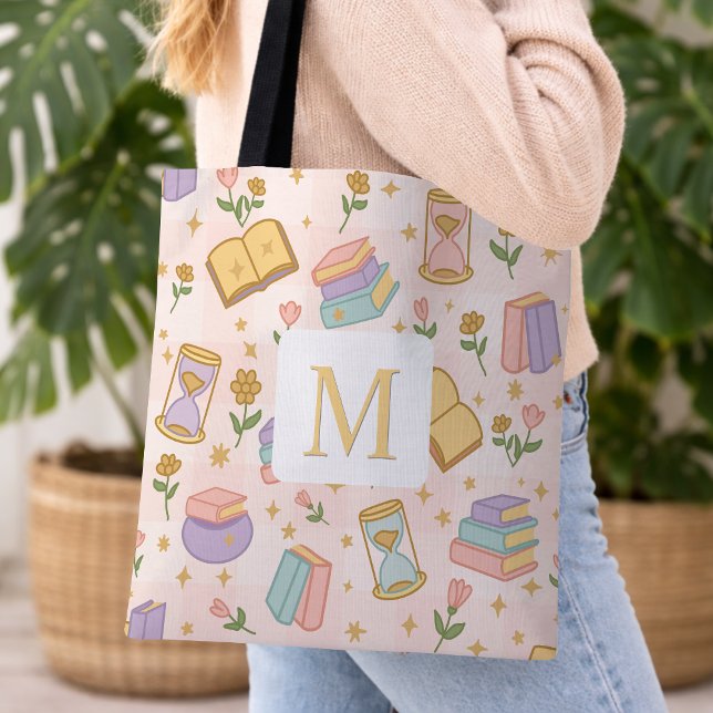 Monogram Magic Books Tote Bag Girly Pink (Creator Uploaded)