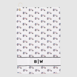 Monogram  Mail Carrier Postal Truck Golf Towel