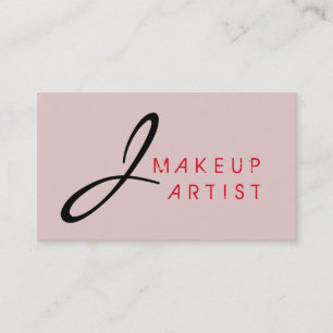 Monogram Makeup Artist Dust storm Background Business Card