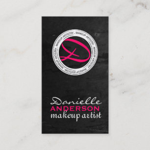 Monogram  Makeup Business Cards