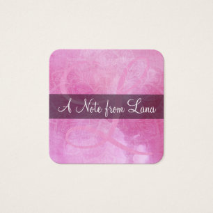 Monogram, Mandala & Pink Watercolor Message Notes