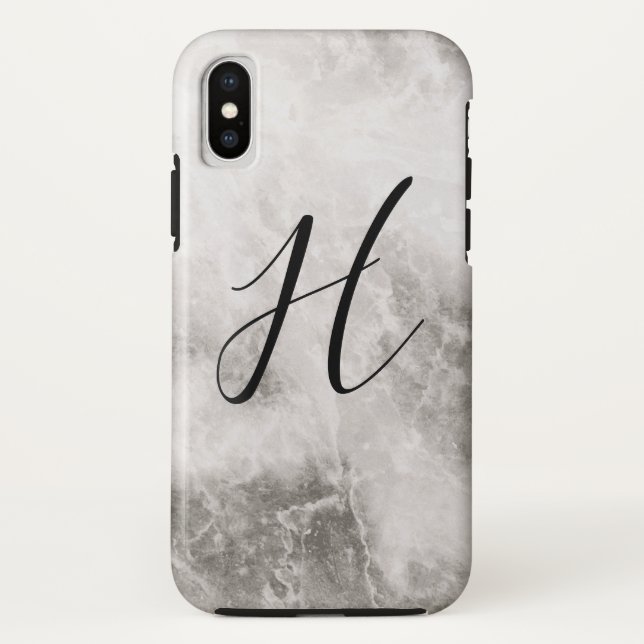 Monogram Marble Background Case-Mate iPhone Case (Back)