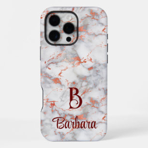 Monogram Marble Rose Gold Case-Mate iPhone Case