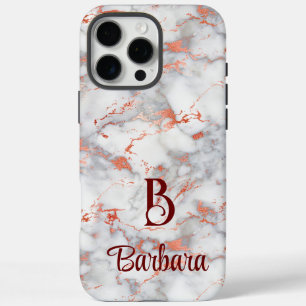 Monogram Marble Rose Gold  Case-Mate iPhone Case
