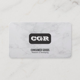 Monogram   Marble   Simple Business Card