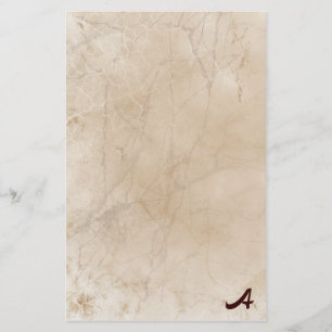 Monogram Marble Vintage Stationery