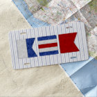 Monogram Maritime Signal Flag | Stripes Background