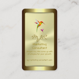 Monogram, Marketing Consultant, gold standard Business Card