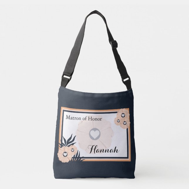 Monogram Matron of Honour Wedding Crossbody Tote (Front)