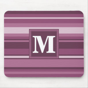 Monogram mauve stripes mouse mat