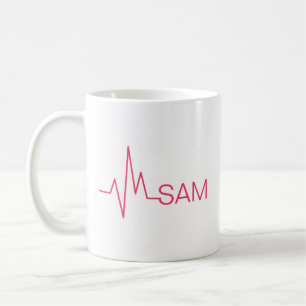 Monogram Medical Heart Beat For Doctors and Nurses Coffee Mug