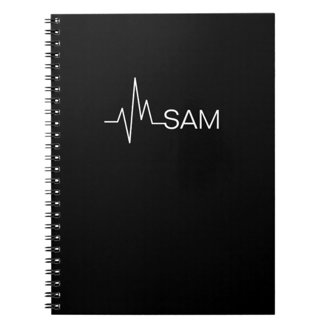 Monogram Medical Heart Beat For Doctors and Nurses Notebook (Front)