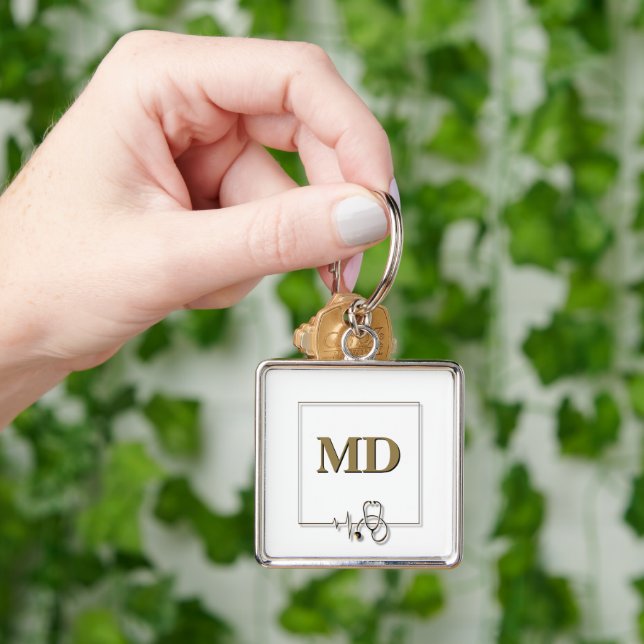 Monogram Medical Nurse Doctor Stethoscope Key Ring (Hand)