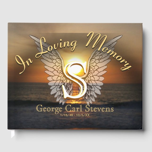 Monogram Memorial Guest Book (Front)