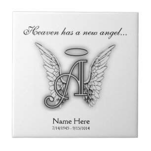 Monogram Memorial Tribute Letter B Tile
