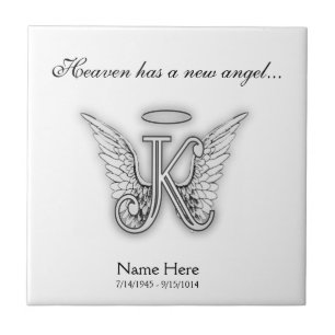 Monogram Memorial Tribute Letter K Tile