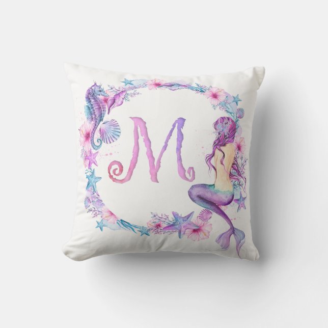 Monogram Mermaid Pillow - M (Front)