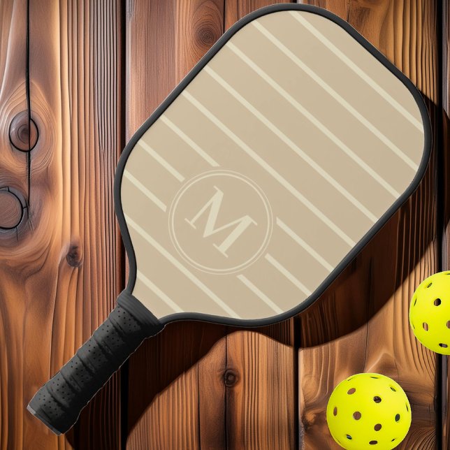 Monogram Mid-Century Striped Sand Dune Colour Pickleball Paddle (Creator Uploaded)