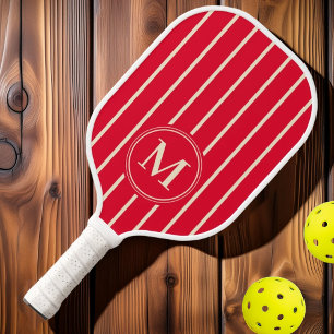 Monogram Mid-Century Striping Cherry Picking Pink Pickleball Paddle