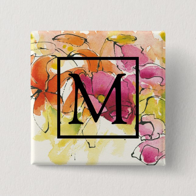 Monogram | Mid July 15 Cm Square Badge (Front)