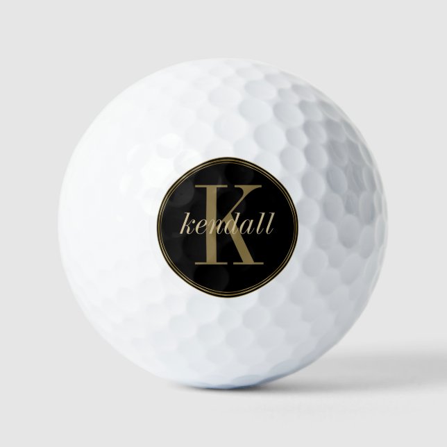 Monogram Midnight Gold ID827 Golf Balls (Front)