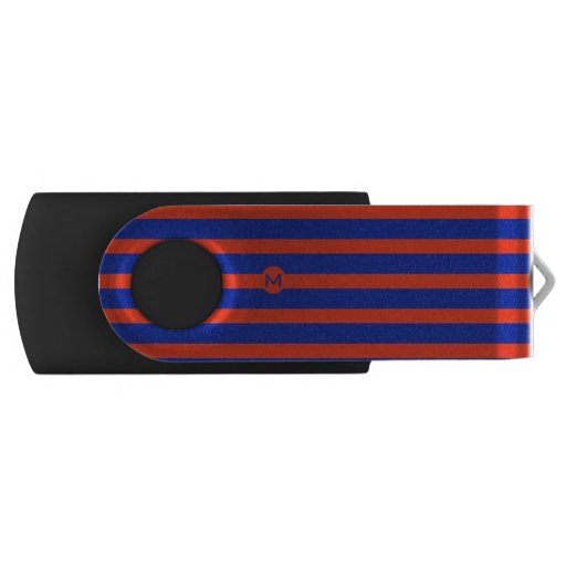 Image of Monogram Mini RB Striped Usb Flash Drive