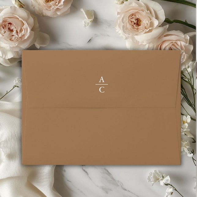 Monogram Minimal Elegant Brown Envelope (Monogram Minimal Elegant Brown Envelope)